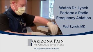 Watch Dr Lynch Perform a Radio Frequency Ablation  Live [upl. by Klump]