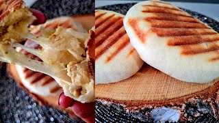 PANINI EXPRESS au Poulet  Pain fait maison SANS FOUR  Recette Avec ou Sans Thermomix [upl. by Eimak]