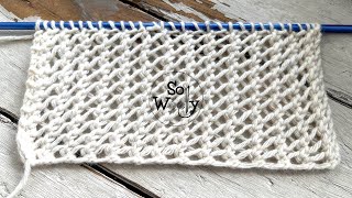 How to knit the Witchs Ladder stitch A super easy onerow repeat pattern  So Woolly [upl. by Frida]