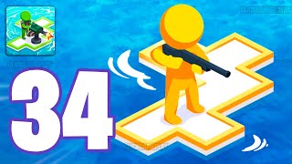 War Of Rafts Crazy Sea Battle Gameplay Walkthrough Part 34  Tutorial Navy War AndroidiOS [upl. by Enomrej]