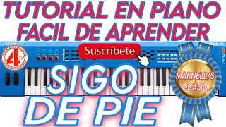 🔥TUTORIAL EN PIANO  quotSIGO DE PIEquot  MARNELLYS OCASIO  2022🔥 [upl. by Esinyt]