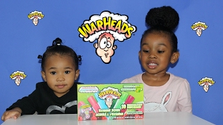 Warheads Extreme Sour Freeze Pops  Kids vs Food [upl. by Jehoash]