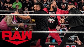 Jey and Jimmy Uso repel a Bloodline sneak attack Raw highlights Oct 28 2024 [upl. by Humfrid98]