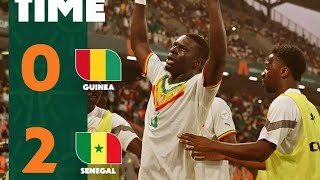 Résumé du match Sénégal🇸🇳 vs Guinée 🇬🇳 2 0 afcon2023 [upl. by Aisatnaf]