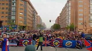 Corteo Boixos Nois final Copa del Rey 2018 [upl. by Nimzzaj]