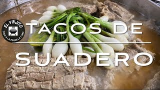 Cómo hacer tacos de SUADERO  El Viejito todo a la parrilla y más [upl. by Eira]