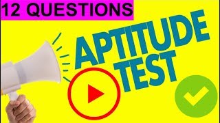 12 x IQ amp Aptitude Test Questions PASS YOUR TEST [upl. by Eberhard]