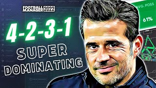 SUPER DOMINANT 4231 FM22 TACTIC 60 AVG POSS 125 GOALS  FOOTBALL MANAGER 2022 [upl. by Enyalahs]