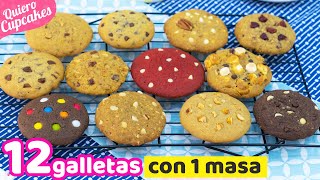 12 GALLETAS DIFERENTES CON 1 SOLA MASA  QUIERO CUPCAKES [upl. by Neyuq663]