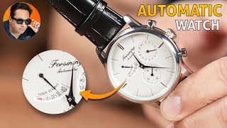 FORSINING Automatic Watch with Power Reserve Indicator self wind and manual wind [upl. by Ummersen586]