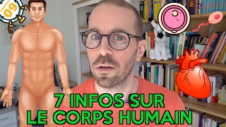 7 Infos sur le Corps Humain en 60 secondes [upl. by Ainirtac]