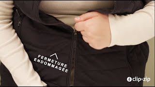 Comment réparer la fermeture zip de votre veste sans manches   ClipampZip⚡ [upl. by Ephrayim]