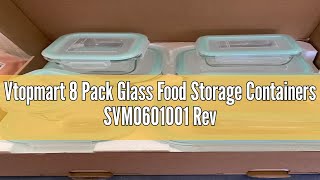 VTopMart Glass Food Storage Containers are microwave oven and dishwasher safe [upl. by Enenej319]