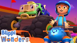 Blippi Wonders  Monster Truck Adventure  Blippi Animated Series  Cartoons For Kids [upl. by Ardried562]