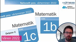 Matematik 1b och 1c Nationellt prov VT 2022 Del C [upl. by Noryahs108]