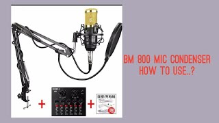 How To Use Bm800 Mic Condenserlive BroadcastinglegendaryvocalMicrophone [upl. by Ursal144]