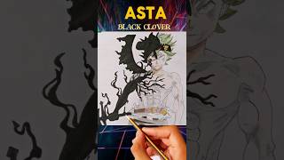 كيف ترسم أستا من black cloverhow to draw asta blackclover shorts art [upl. by Laurel109]