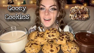 GOOEY CHOCOLATE CHIP COOKIES AND MILK MUKBANG Vegan No Talking [upl. by Roon]