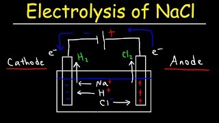 Electrolysis of Sodium Chloride  Electrochemistry [upl. by Kcerb]