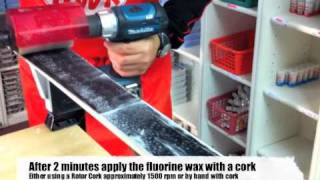 Waxing like a pro  HWK ski wax  fluorine pen alpine [upl. by Elyad870]