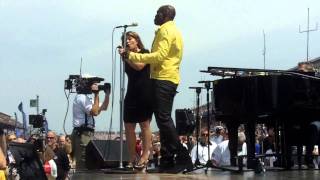 Kelly Clarkson Seal and David Foster National Anthem Indy 500 [upl. by Drawyeh417]