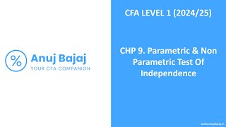 CFA LEVEL 1 202425  QUANTS  CHP 09 [upl. by Ahsenra]