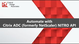 Automate with Citrix ADC and Nitro API [upl. by Nahtad]