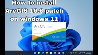 How to install ArcGIS 108 Patch  كيفية تثبيت باتش برنامج ارك جي اي اي 108 [upl. by Krystin]