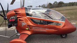 Gyroplane rotor blade testing by a Greg Spicola at Zephyrhills Florida [upl. by Ydoj]