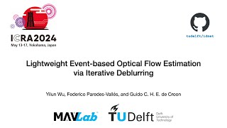 Lightweight Eventbased Optical Flow Estimation via Iterative Deblurring [upl. by Elpmid952]