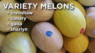 Produce Beat Variety Melons  Crenshaw Canary Galia Sharlyn [upl. by Nnaeel560]