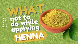 What not to do while applying henna – Best tips for beginner’s hennahairdye  hair blogger [upl. by Gemoets]