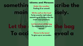 Idioms and Phrases  Idioms  Phrases  Idioms and Phrases in English idioms phrases [upl. by Ahab73]