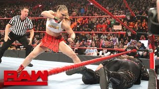 Ronda Rousey amp Natalya vs Nia Jax amp Tamina Raw Dec 31 2018 [upl. by Lemaj562]