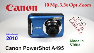 2010 Canon PowerShot A495  CCD Digital Camera [upl. by Ayikal950]