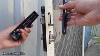 How to Replace  Change Security Door Lock  Without Key [upl. by Gnov]