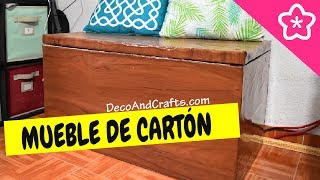 Sofá Zapatera de cartón o Juguetero muy resistente y Fácil  DecoAndCrafts [upl. by Nivle]