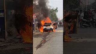 Renault Kwid Fire Incident  Kongaon Kalyan  viral shorts kongaonbhiwandi shortsfeed renault [upl. by Yroffej]