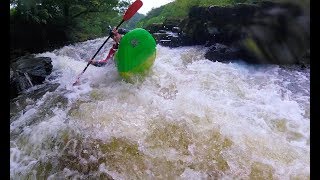 Kayaking The Serpents Tail to Llangollen Town Weir  River Dee Grade 34 White Water [upl. by Ariuqahs]