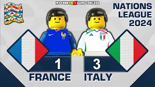 France vs Italy 13  All Goals amp Highlights Nations League 2024 in Lego  Italia Francia [upl. by Tammi]