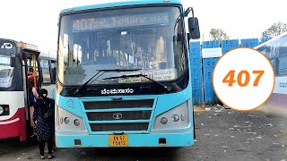 407  Nelamangala  Yelahanka via Hesaraghatta Grasslands  BMTC Bus Journey [upl. by Uttica]