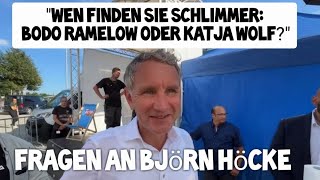 Fragen an Björn Höcke zu Michael Kretschmer Bodo Ramelow amp Katja Wolf AfD Familienfest Sonneberg [upl. by Ainat]