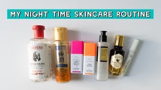 MY NIGHT TIME SKINCARE ROUTINE FOR ACNEFUNGAL ACNE PRONE SKIN [upl. by Ilarrold]