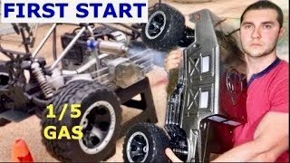 FIRST START  FS Racing 30CC Monster Truck 15 scale Gas Hummer Break in and After Thoughts [upl. by Danna]