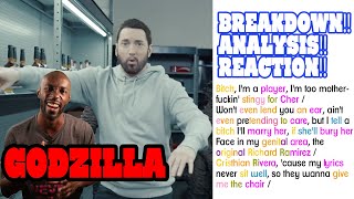 Eminem Godzilla RHYMES and LYRICS Breakdown  Analysis  Reaction [upl. by Herries]