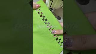 How to make this beautiful design on fabric cuttingandstitching sewinghacks sewingtutorial short [upl. by Ronen804]