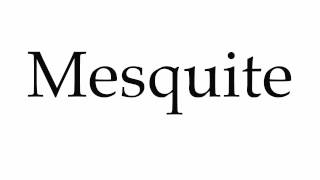 How to Pronounce Mesquite [upl. by Zucker127]