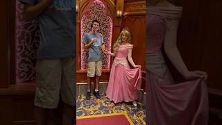 Princess Aurora telling Thomas she heard he really likes the color blue shorts disneyland autism [upl. by Adnar]