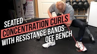 How to Do Seated Concentration Curls with Resistance Bands The Best Resistance Bands Exercises [upl. by Llerrahs463]