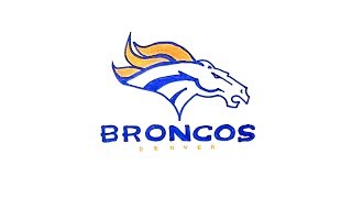 How to Draw the Denver Broncos Logo [upl. by Nairrad239]